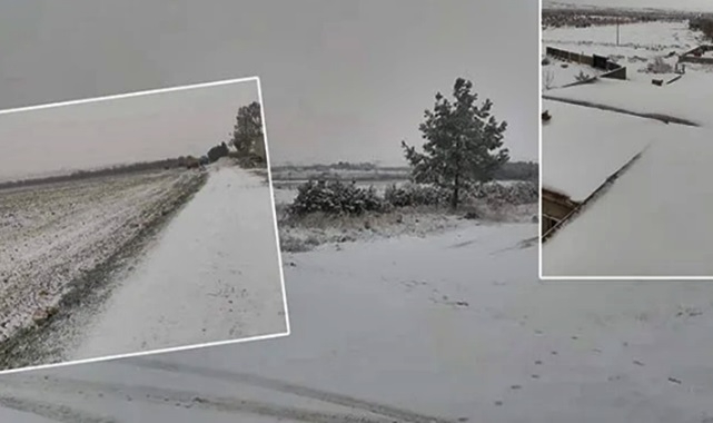 Kar çiftçinin yüzünü güldürdü