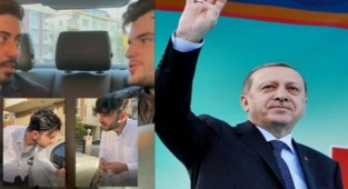 Mülteciler üzerinden Cumhurbaşkanı'nı taklit etti