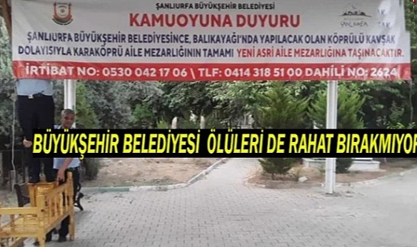 Karaköprü'de yılan hikayesine dönen mezarlık hikayesi!