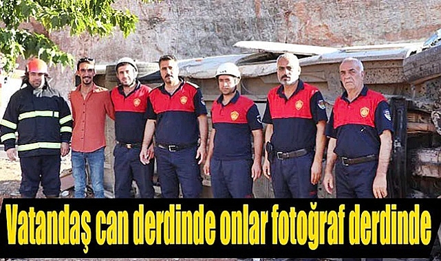 Kaza bölgesinde hatıra fotoğrafı!