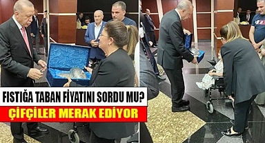 Polat, Urfa fıstığını Erdoğan'a takdim etti!