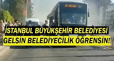 Şanlıurfa'da belediye otobüsü yol ortasında kilitlendi!
