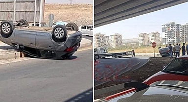 Karaköprü'de otomobil takla attı! 3 yaralı