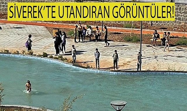 Gönül isterdi ki belediye havuzuna girsinler!
