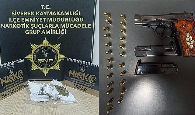 Siverek&#039;teki uygulamalarda tabanca ve uyuşturucu madde ele geçirildi