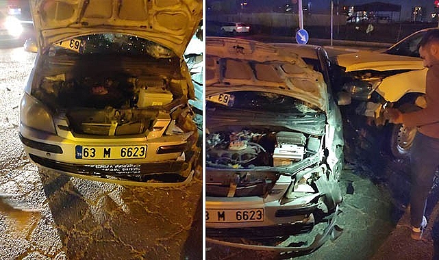Karaköprü'de iki araç çarpıştı! Yaralılar var