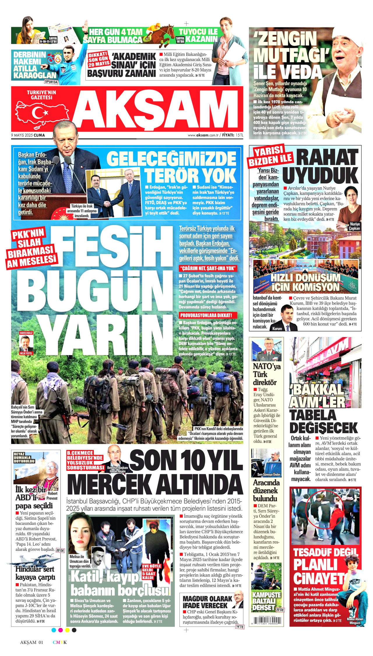 AKŞAM Gazete Manşeti