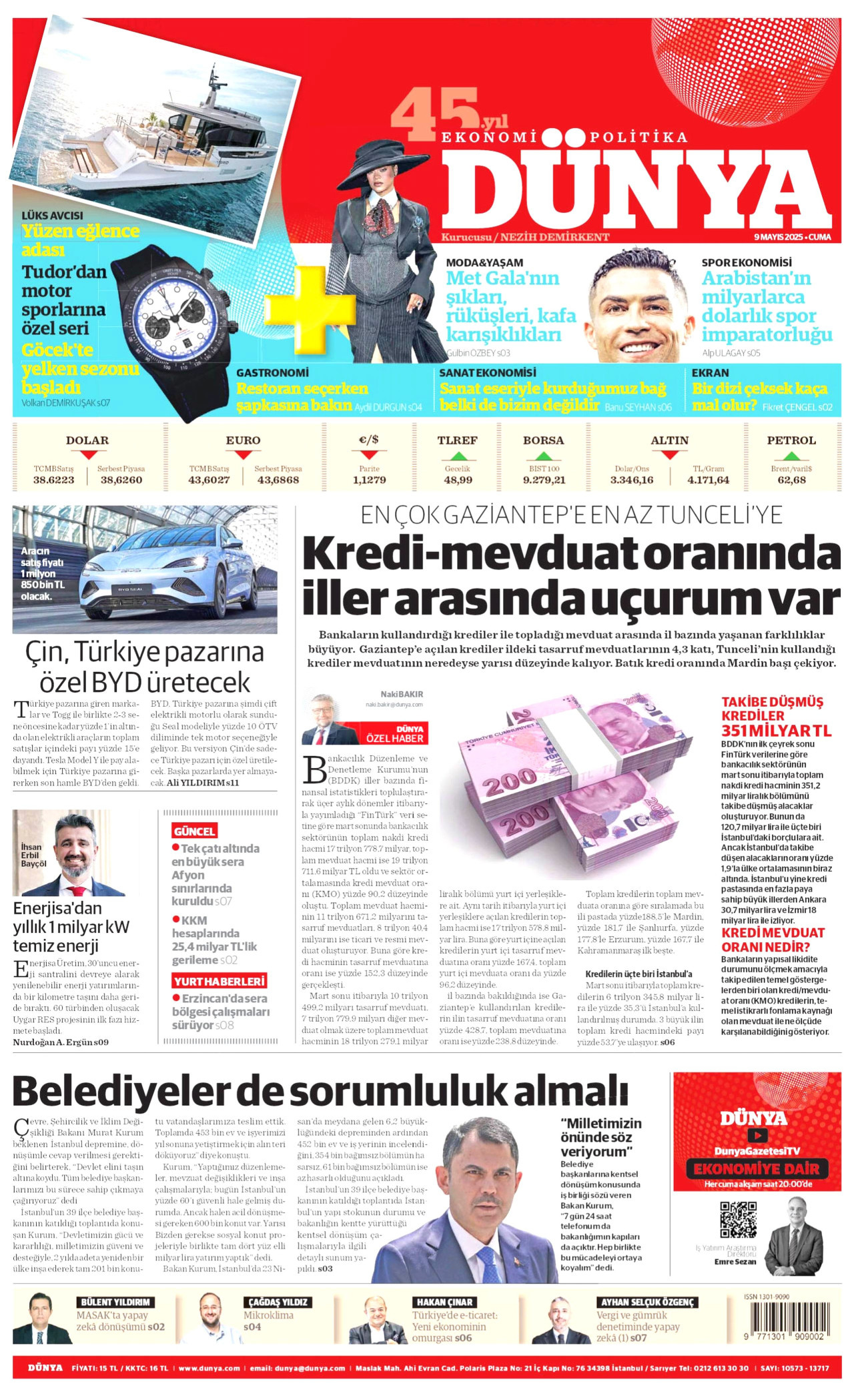 DÜNYA Gazete Manşeti