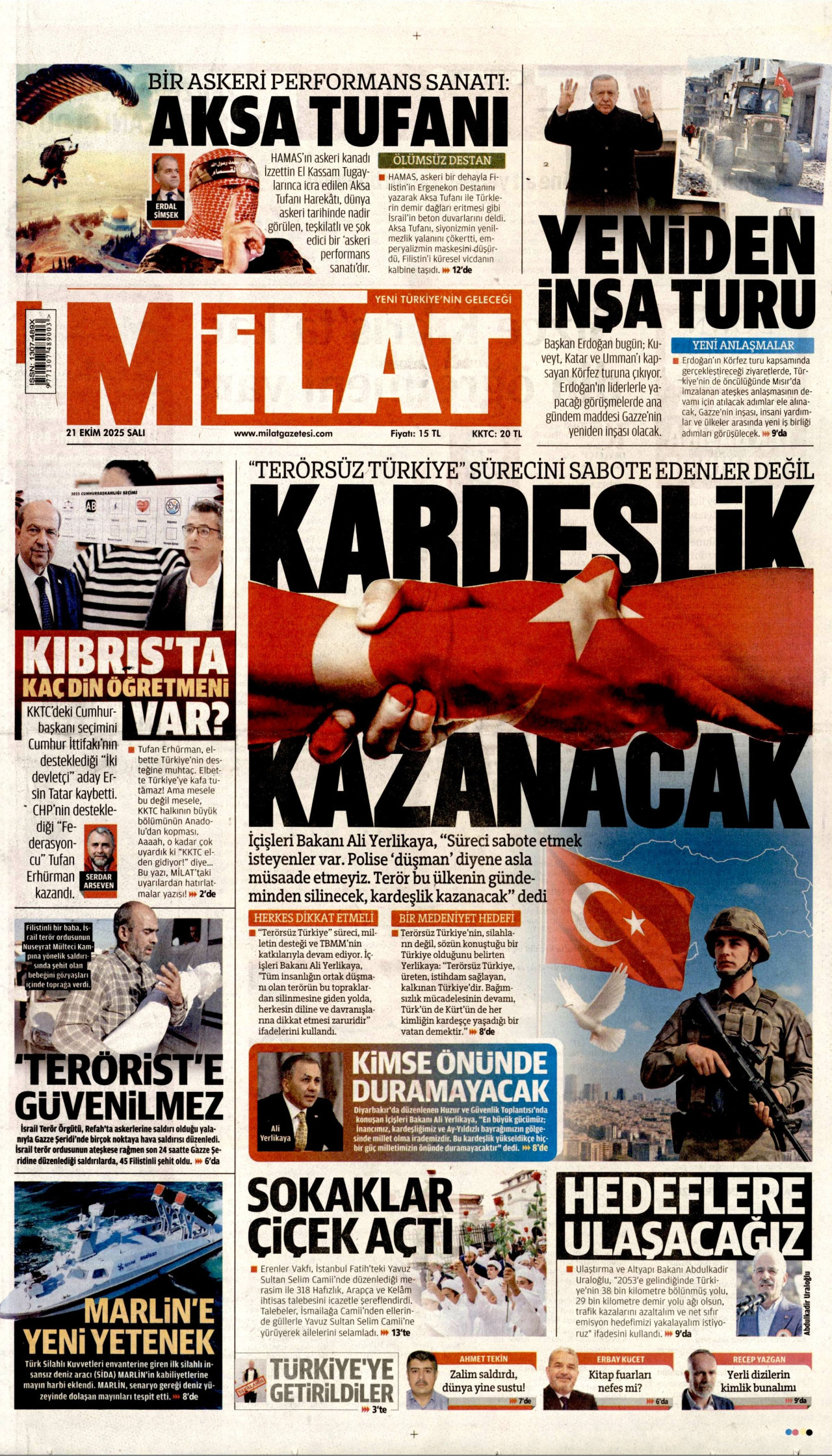 MİLAT Gazete Manşeti