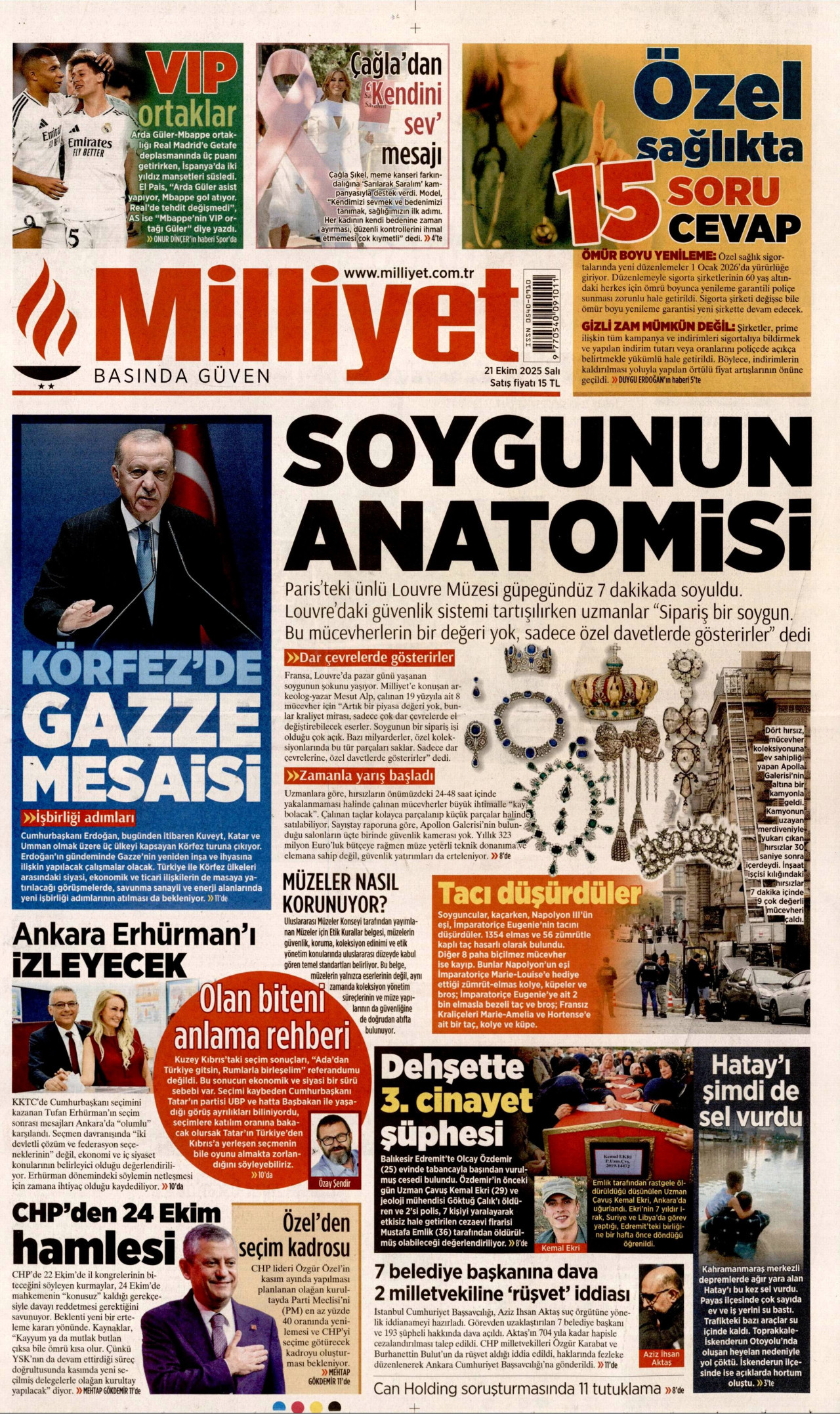 MİLLİYET Gazete Manşeti