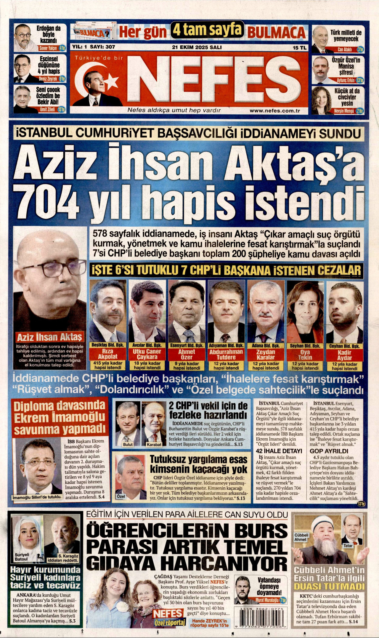 NEFES Gazete Manşeti
