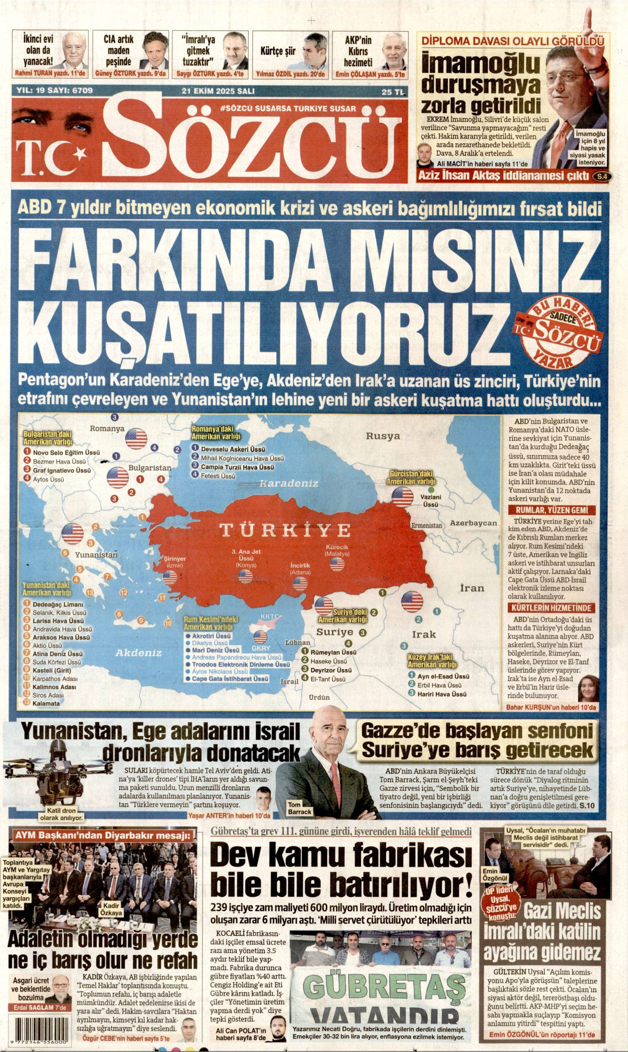 SÖZCÜ Gazete Manşeti