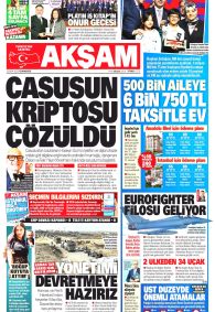 AKŞAM Gazete Manşeti