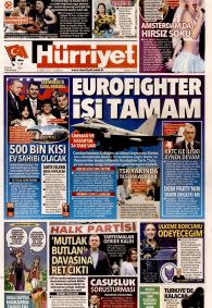 HÜRRİYET Gazete Manşeti