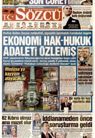 SÖZCÜ Gazete Manşeti