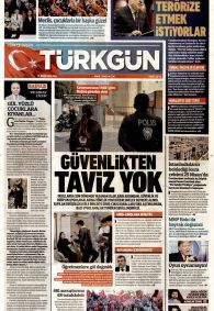 Türkgün Gazetesi Gazete Manşeti
