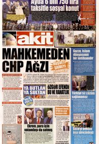 YENİ AKİT Gazete Manşeti