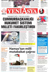 YENİ ASYA Gazete Manşeti