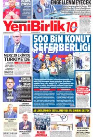 YENİBİRLİK Gazete Manşeti