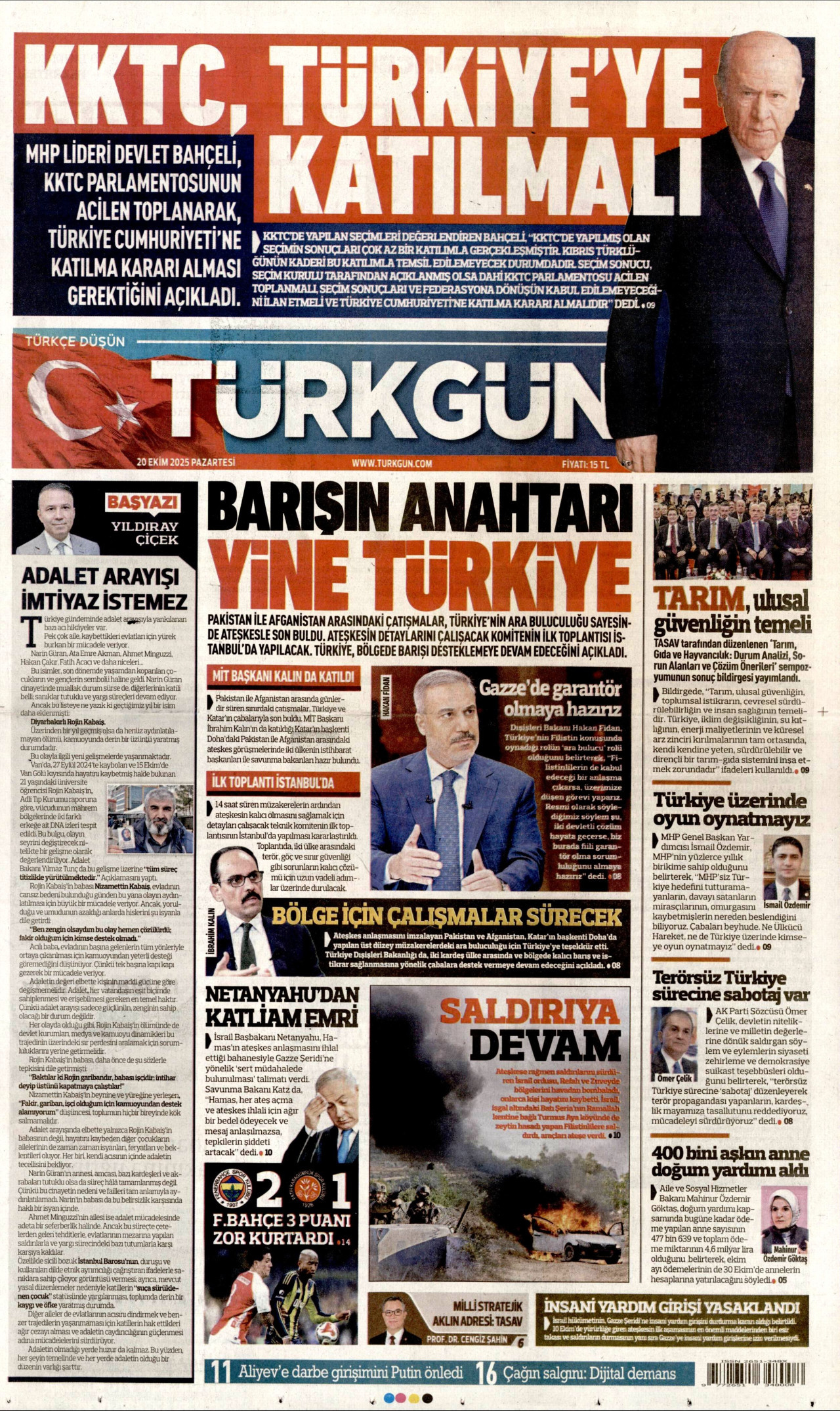 TÜRKGÜN Gazete Manşeti