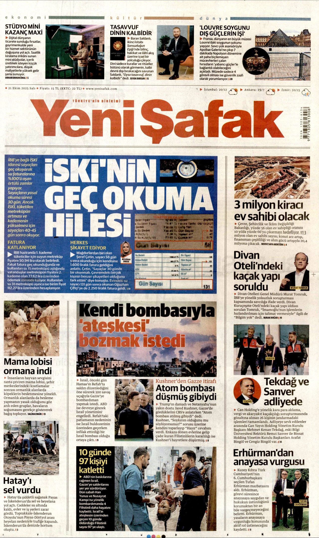 YENİ ŞAFAK Gazete Manşeti